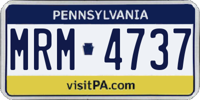 PA license plate MRM4737
