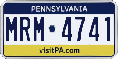 PA license plate MRM4741