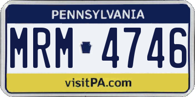 PA license plate MRM4746
