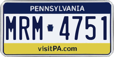 PA license plate MRM4751