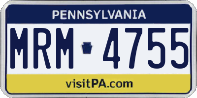 PA license plate MRM4755