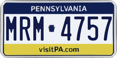 PA license plate MRM4757