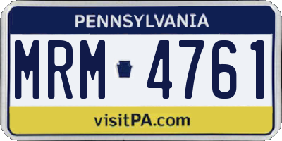 PA license plate MRM4761
