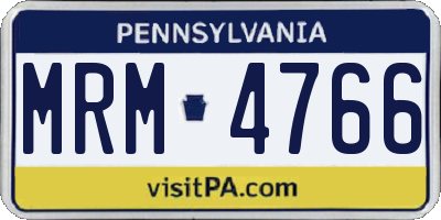 PA license plate MRM4766