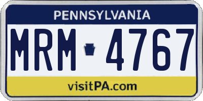 PA license plate MRM4767