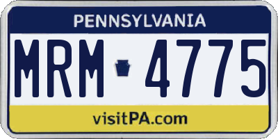 PA license plate MRM4775