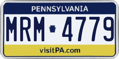 PA license plate MRM4779
