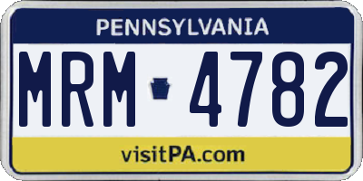 PA license plate MRM4782