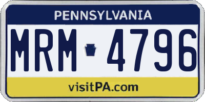 PA license plate MRM4796