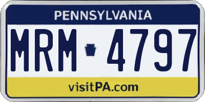 PA license plate MRM4797