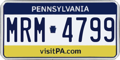 PA license plate MRM4799