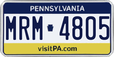 PA license plate MRM4805