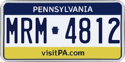 PA license plate MRM4812