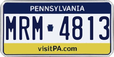 PA license plate MRM4813