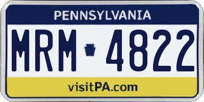 PA license plate MRM4822