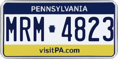 PA license plate MRM4823