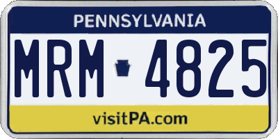 PA license plate MRM4825