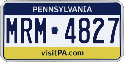 PA license plate MRM4827