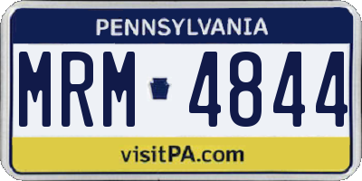PA license plate MRM4844