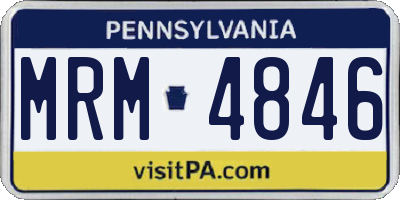 PA license plate MRM4846