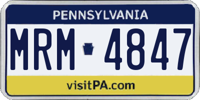 PA license plate MRM4847