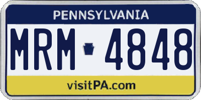 PA license plate MRM4848