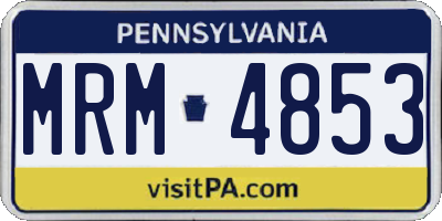 PA license plate MRM4853