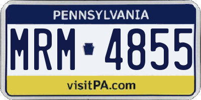 PA license plate MRM4855