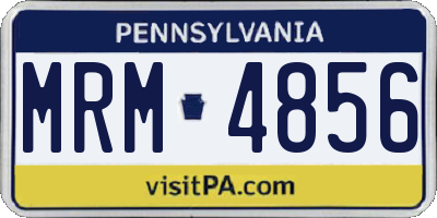 PA license plate MRM4856