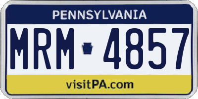 PA license plate MRM4857
