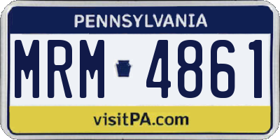 PA license plate MRM4861