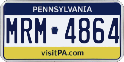 PA license plate MRM4864