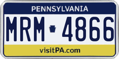 PA license plate MRM4866