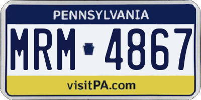 PA license plate MRM4867