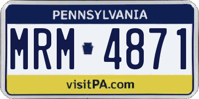 PA license plate MRM4871