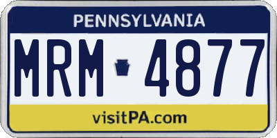 PA license plate MRM4877