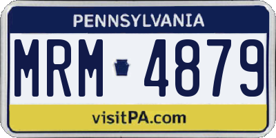 PA license plate MRM4879