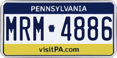 PA license plate MRM4886