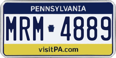 PA license plate MRM4889