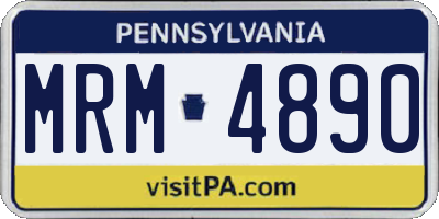 PA license plate MRM4890