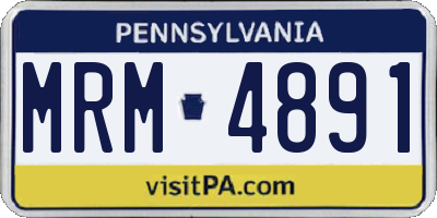 PA license plate MRM4891