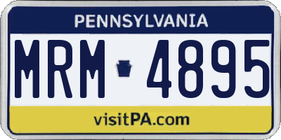 PA license plate MRM4895