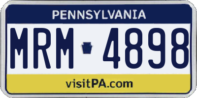 PA license plate MRM4898