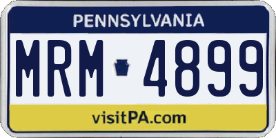 PA license plate MRM4899