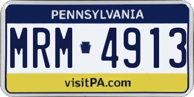 PA license plate MRM4913