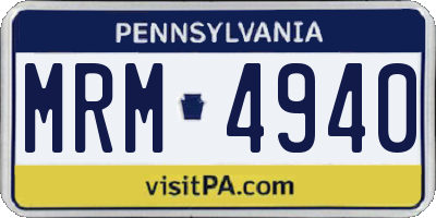 PA license plate MRM4940