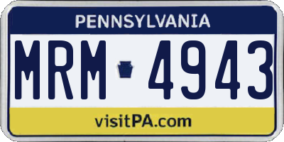 PA license plate MRM4943