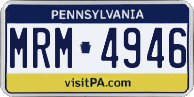 PA license plate MRM4946