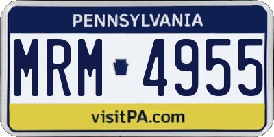 PA license plate MRM4955