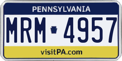 PA license plate MRM4957